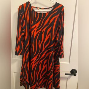 Black and Red Striped Dress